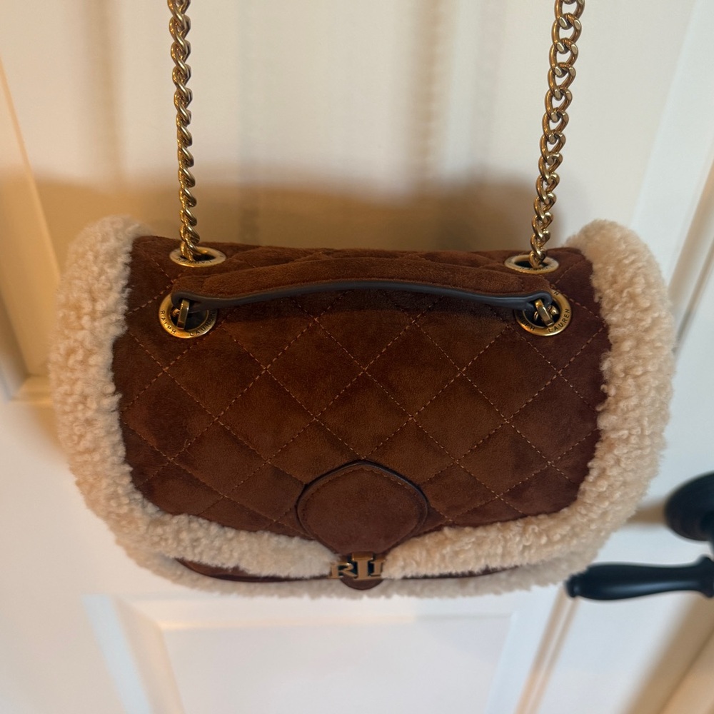 Ralph Lauren Suede Small Bradley Convertible Bag - Picture 9 of 16